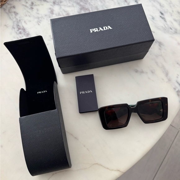 Prada Sunglasses PR 23YS - Tortoise and Green - Picture 2 of 7